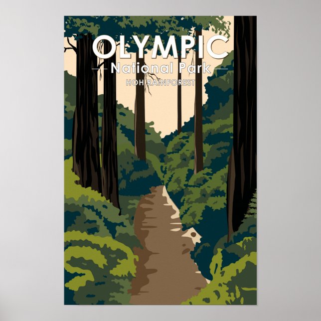 Affiche Forêt tropicale de Hoh du Parc national olympique  (Devant)