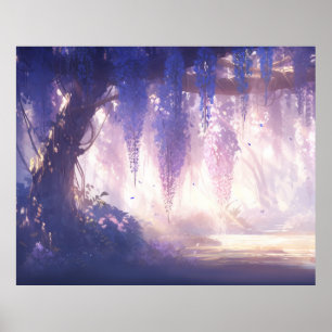 Affiche Forêt Wisteria enchantée : Allover éthéré Dangli