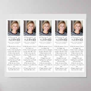Affiche Forever 2x7" Modèle de marque-page DIY funéraire