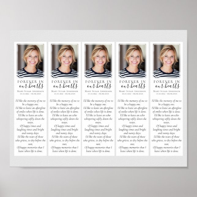 Affiche Forever | 2x7" Modèle de marque-page DIY funéraire (Devant)
