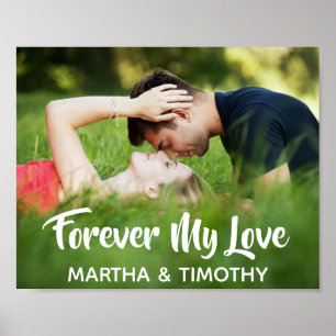 Affiche Forever My Love Script Décontracté Photo personnal