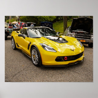 Affiche Forfait Jaune C7 z07 Chevrolet Corvette