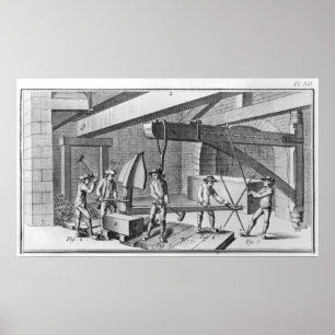 Affiche Forgeant une ancre, de "encyclopédie" par Denis