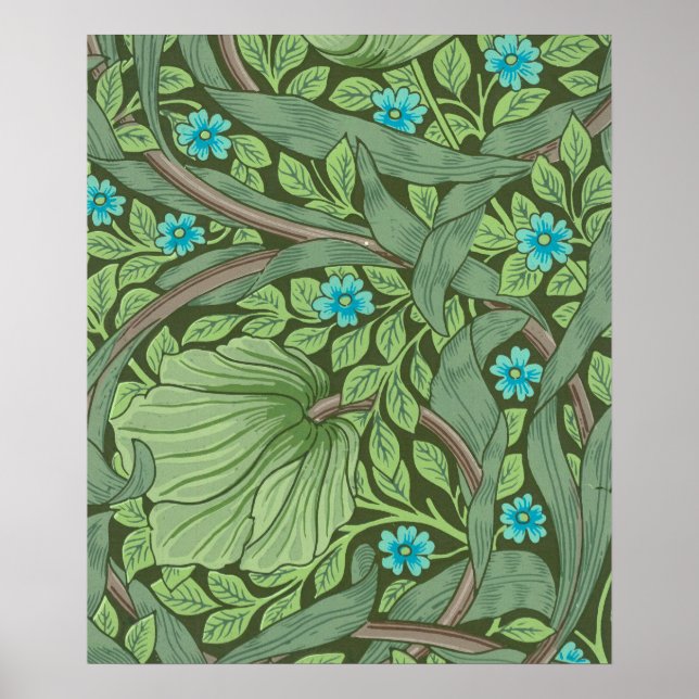Affiche Forget-Me-Nots, Wallpaper de William Morris (Devant)