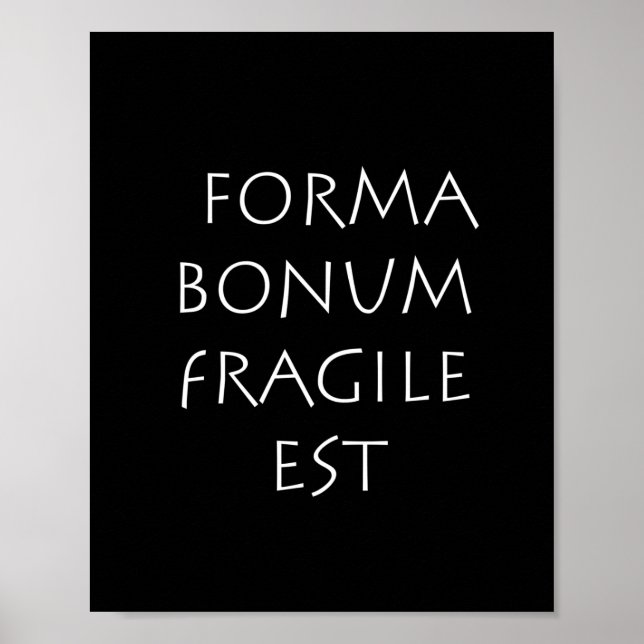 Affiche Forma bonum fragile (Devant)