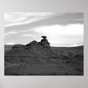 Affiche Formation de Rock Casquette mexicain noir et blanc