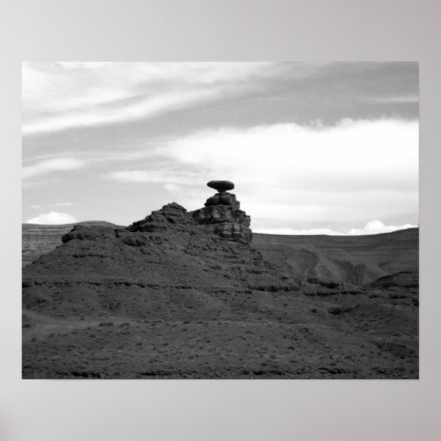 Affiche Formation de Rock Casquette mexicain noir et blanc (Devant)