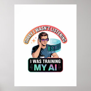 Affiche Formation Mon AI amusant Citation d'intelligence a