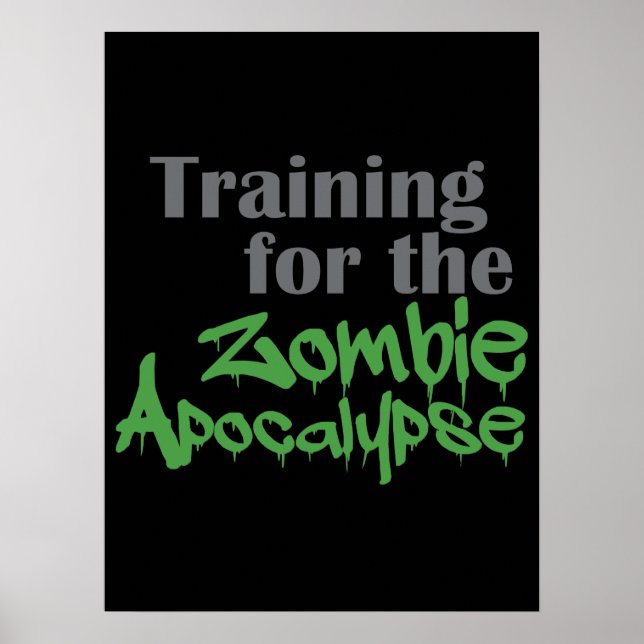 Affiche Formation Pour L'Entraînement Drôle De Zombie Apoc (Devant)