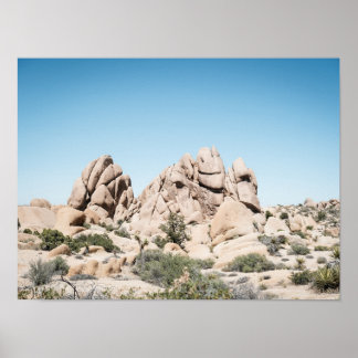 Affiche Formation rocheuse du désert de Joshua Tree Califo
