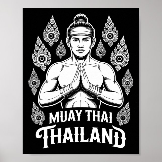Affiche Formation Vintage de Muay Thai Thaïlande (Devant)