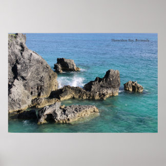 Affiche Formations rocheuses de Horseshoe Bay, Bermudes