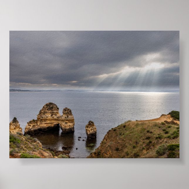 Affiche Formations rocheuses en Algarve (Devant)