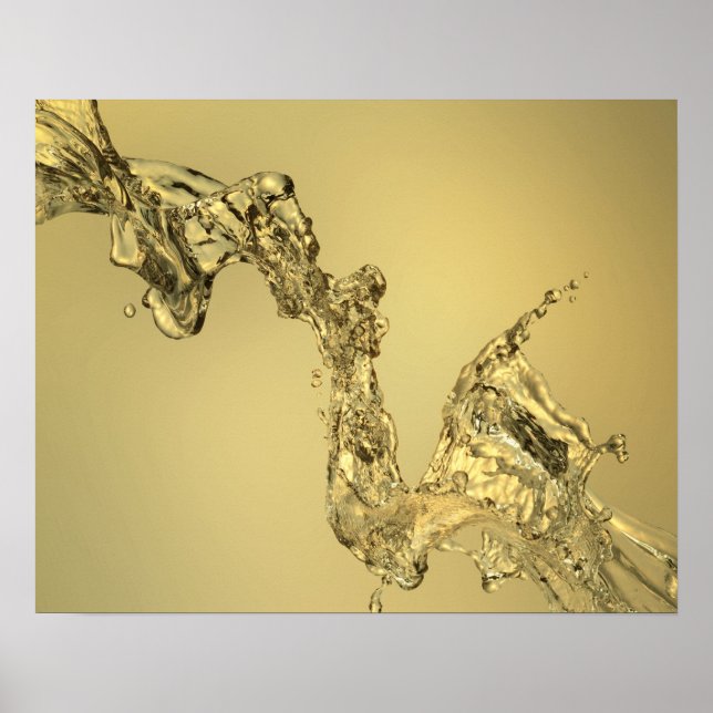 Affiche Forme Abstraite formée par l'eau de répartition (Devant)