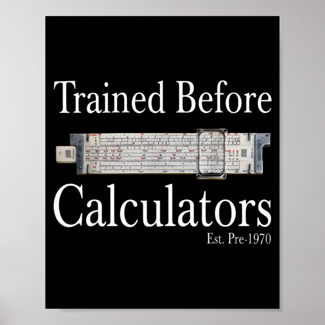 Affiche Formé avant les calculatrices est pré 1970 (Devant)