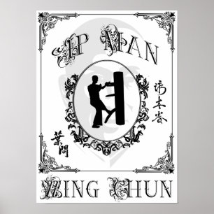 Affiche Forme Dummy en bois - Ip Man Wing Chun