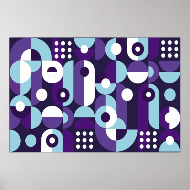 Affiche forme géométrique Abstraite abstraite, art, oeuvre (Devant)