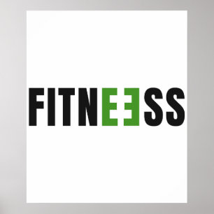 Affiche Forme physique - Force - Vie de salle de sport - F
