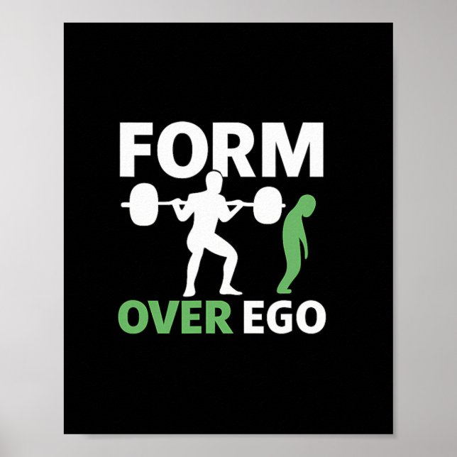 Affiche Forme Sur Ego Gym Poids Bodybuilding Conception (Devant)