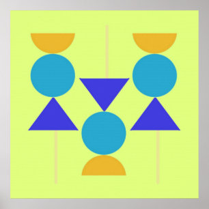 Affiche formes abstraites art