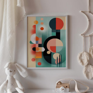 Affiche Formes Abstraites Boho Digital Wall Art