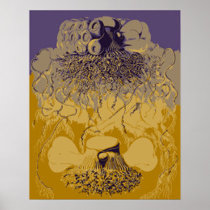 Affiche Formes artistiques de la mer profonde, Siphonophor