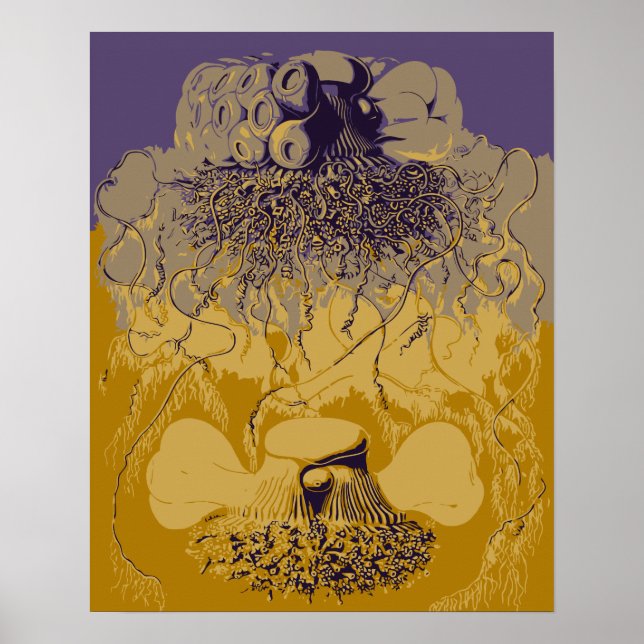 Affiche Formes artistiques de la mer profonde, Siphonophor (Devant)