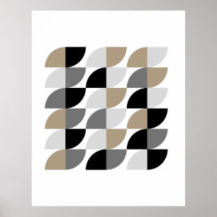 Affiche Formes Beiges Modernes Du Milieu Du Siècle