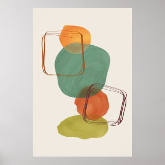 Affiche Formes biologiques modernes Art contemporain 1