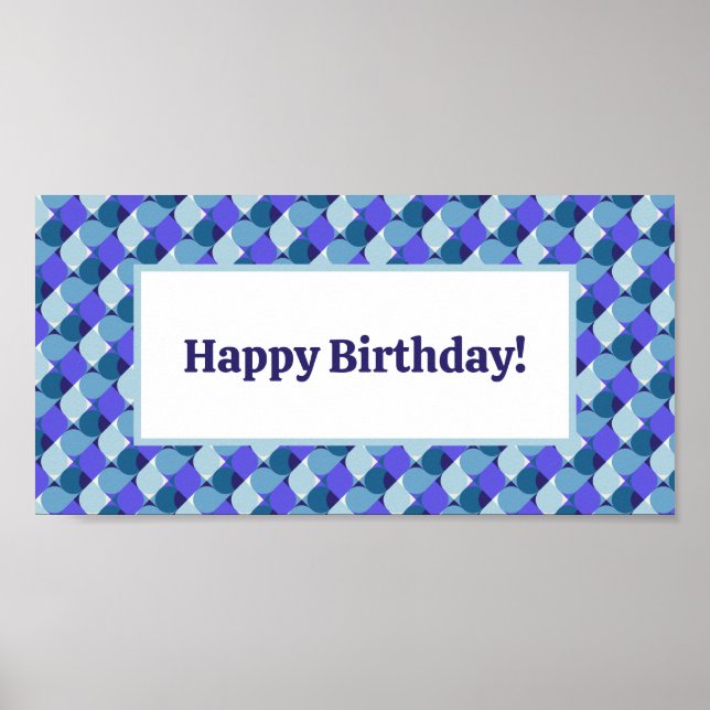 Affiche Formes bleues Anniversaire (Devant)