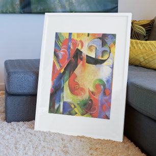 Affiche Formes brisées par Franz Marc, Art abstrait vintag
