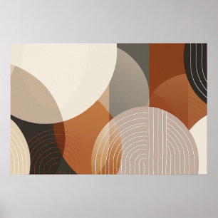 Affiche Formes circulaires avec lignes avec espace de text