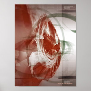Affiche Formes circulaires sur le fond léger