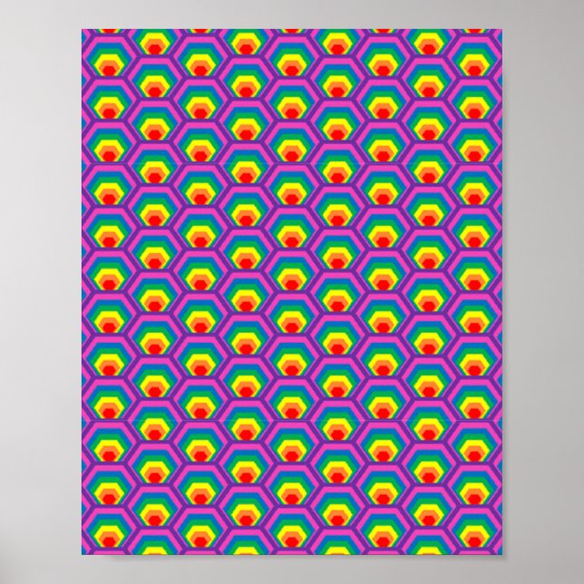Affiche Formes colorées Abstraites (Devant)