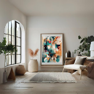 Affiche Formes Colorées Abstraites Modernes