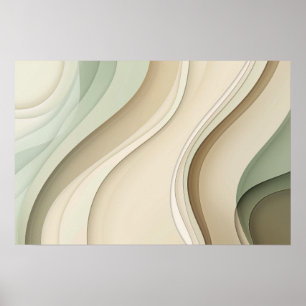 Affiche Formes courbes en neutrons avec espace de copie