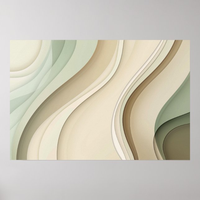 Affiche Formes courbes en neutrons avec espace de copie (Devant)