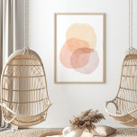 Affiche Formes d'aquarelle Abstraite minimaliste Pastel<br><div class="desc">Poster minimaliste Abstrait Pastel Watercolor Shapes</div>