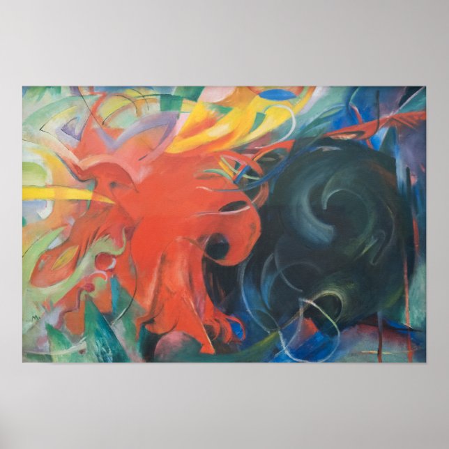 Affiche Formes de combat (1914) par Franz Marc (Devant)