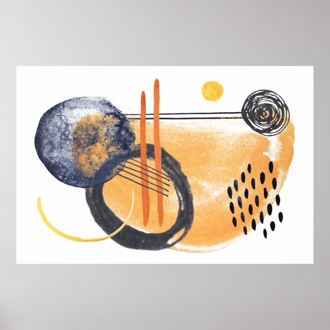 Affiche Formes de conception géométrique Abstraites modern (Devant)