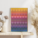 Affiche Formes de diamant géométriques dans les couleurs a<br><div class="desc">Formes de diamant géométriques dans les couleurs arc-en-ciel muet</div>