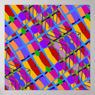 Affiche Formes de style Matisse Abstrait,