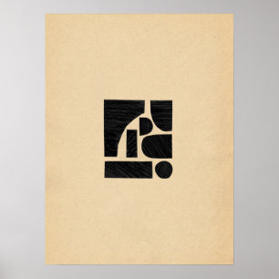 Affiche Formes découpées Abstraites