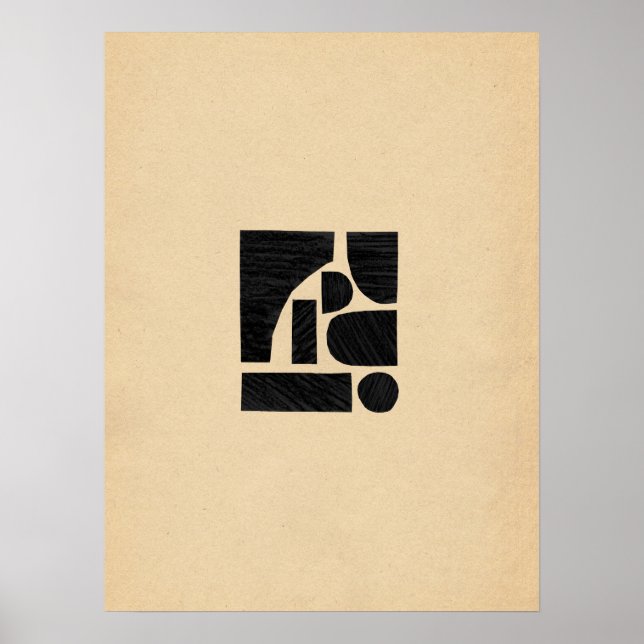 Affiche Formes découpées Abstraites (Devant)