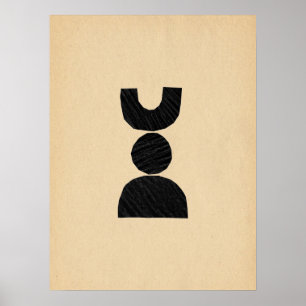 Affiche Formes d'équilibrage découpées