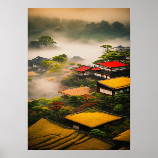 Affiche "Formes éphémères : Foggy Japanese Abstraction" (Devant)