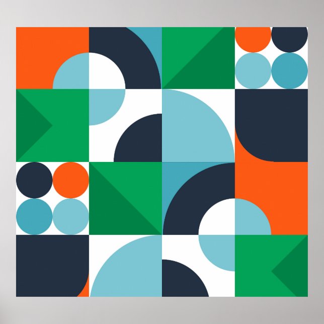 Affiche Formes et formes simples Abstraites (Devant)