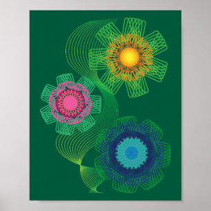 Affiche Formes et motifs de lignes de la nature