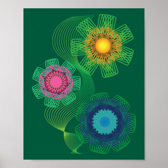 Affiche Formes et motifs de lignes de la nature  (Devant)