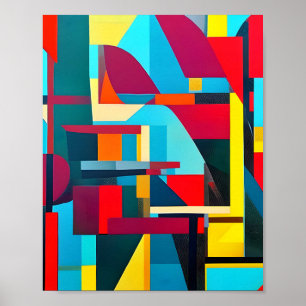 Affiche Formes géométriques Abstraites de texture